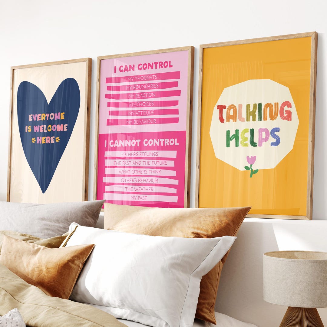 Mental Health Posters Set: Therapist Office Decor (digital Download) - Etsy