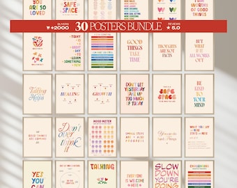 30 Calming Corner Poster: Schulratgeber Deko, Kinderzimmer Drucke (Digitaler Download)