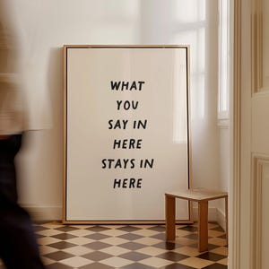 Póster "Lo que dices aquí se queda aquí", decoración de oficina, terapia, consultorio, consejero escolar, terapia cognitivo conductual, póster de asesoramiento, póster de salud mental