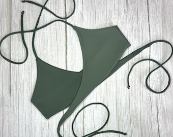 IRIS BIKINI TOP wrap around recycled fabric