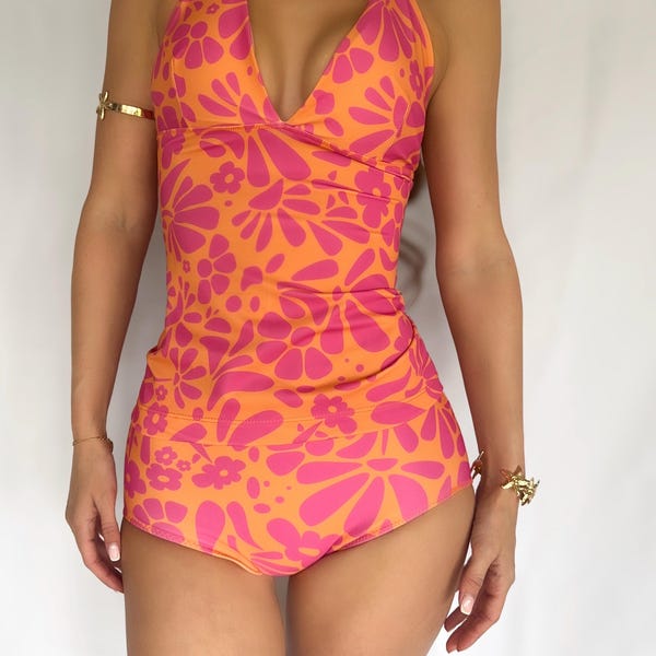 Daphne 2 piece tankini set, recycled fabrics, sustainable.