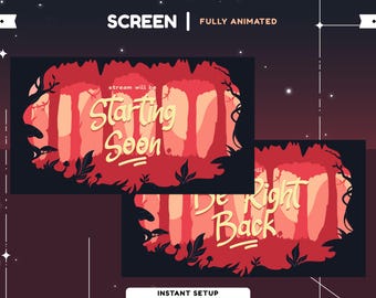 Shadow Cave Animated Stream Screen for Twitch, Youtube, Cave Mystery Twitch Overlay, Animated Eerie Twitch Screen,Forest Cave Stream Overlay