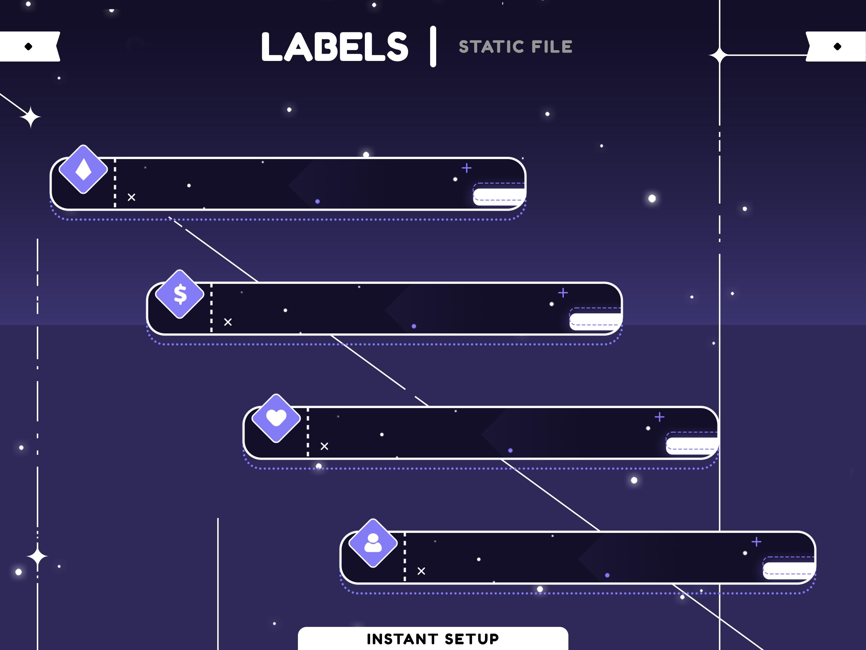 Linescape Animated Overlay Package | Simple Theme | Vtuber Overlay ...