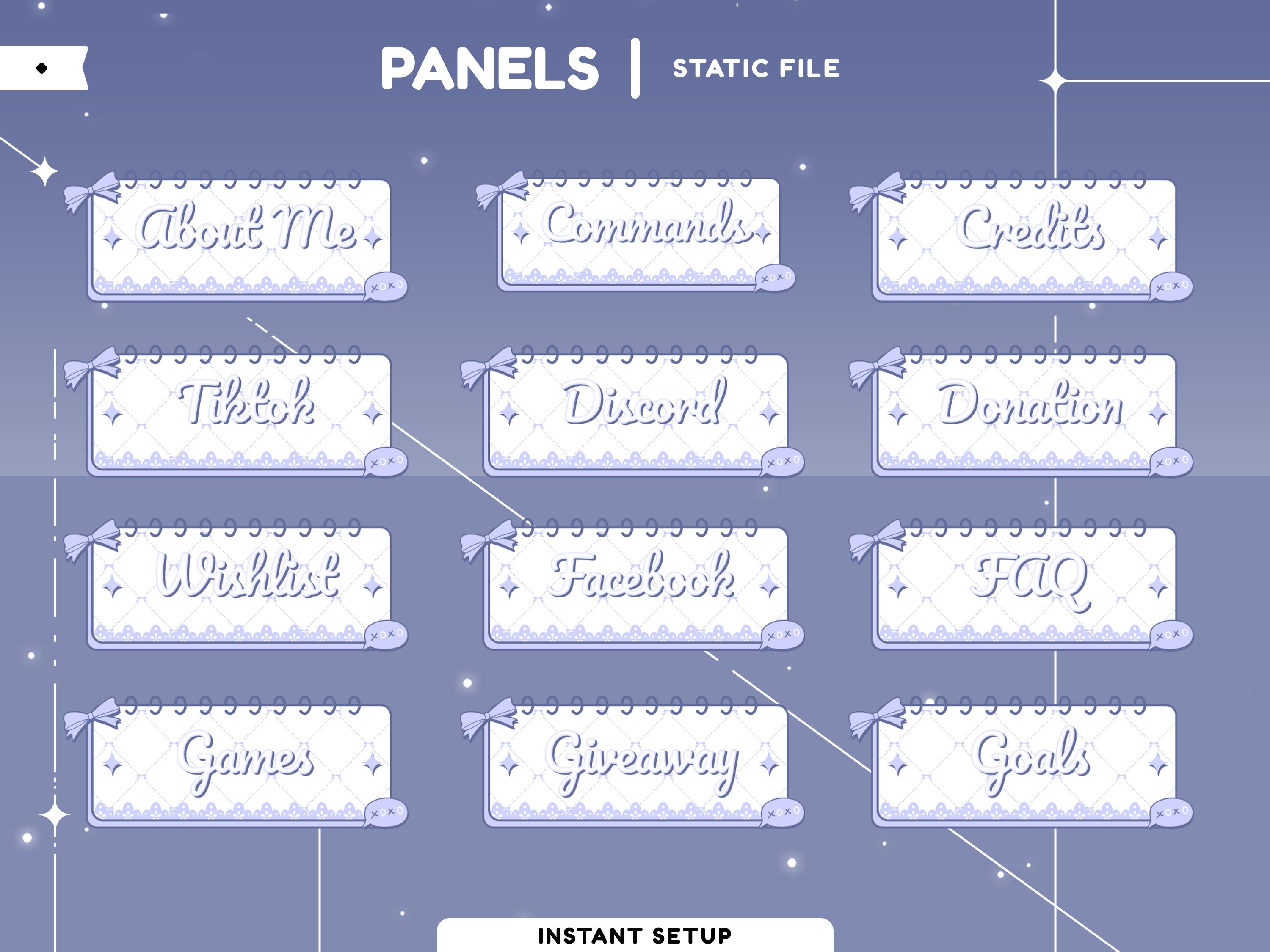 Lavender Lace Animated Overlay Package Twitch Bundle, Pastel Stream ...