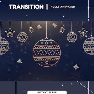 Celestial Christmas Animated Stinger Transition, Holiday Theme Stream, Festive Vtuber, Transition Snowy Twitch Overlay, Twinkling Lights