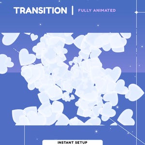 Winter Love Animated Stinger Transition, Winter Theme Stream, Festive Vtuber Overlay , Transition Heart Twitch Overlay, Cute Love Overlay