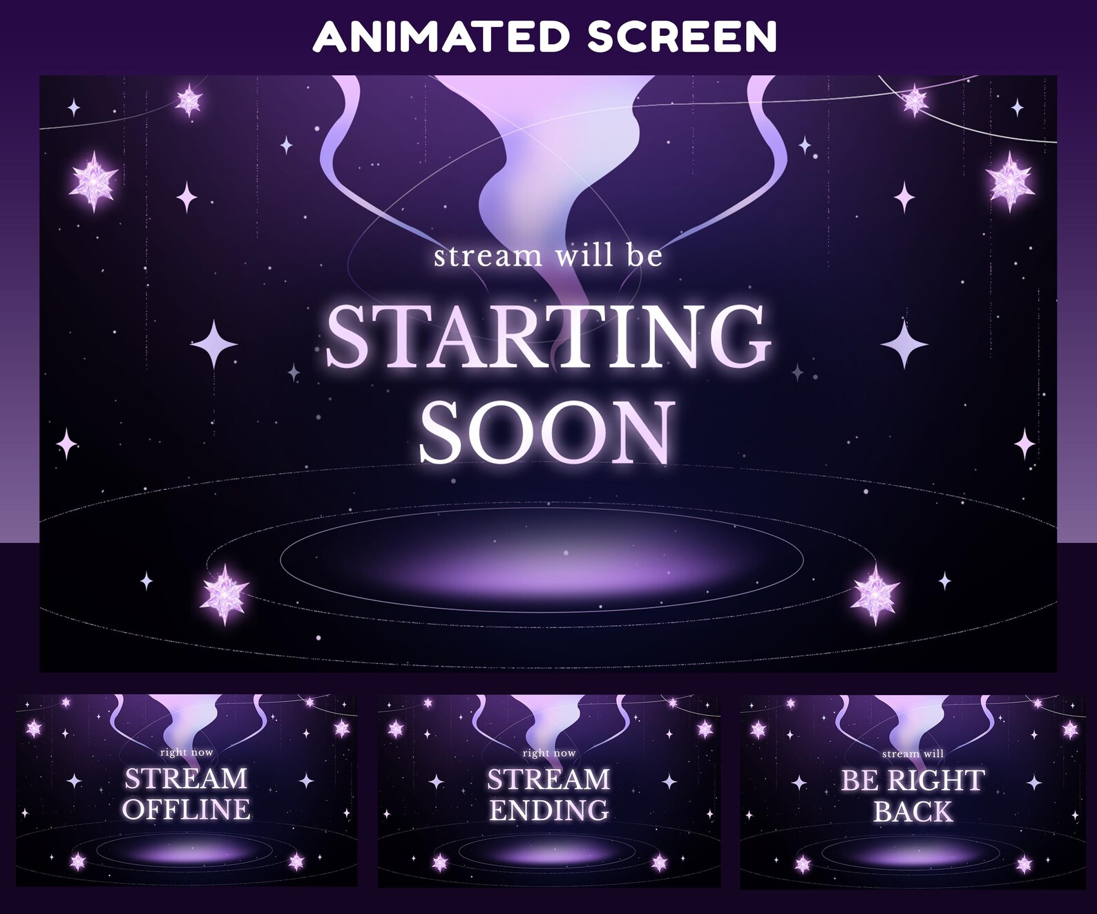 Beyond the Nebula Animated Stream Screen for Twitch, Magical Stardust ...