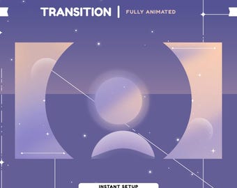 Soft Cosmos Animated Stinger Transition for Twitch,Youtube, Aesthetic Transition Overlay, Pastel Transition, Kawaii Overlay, Cute Twitch