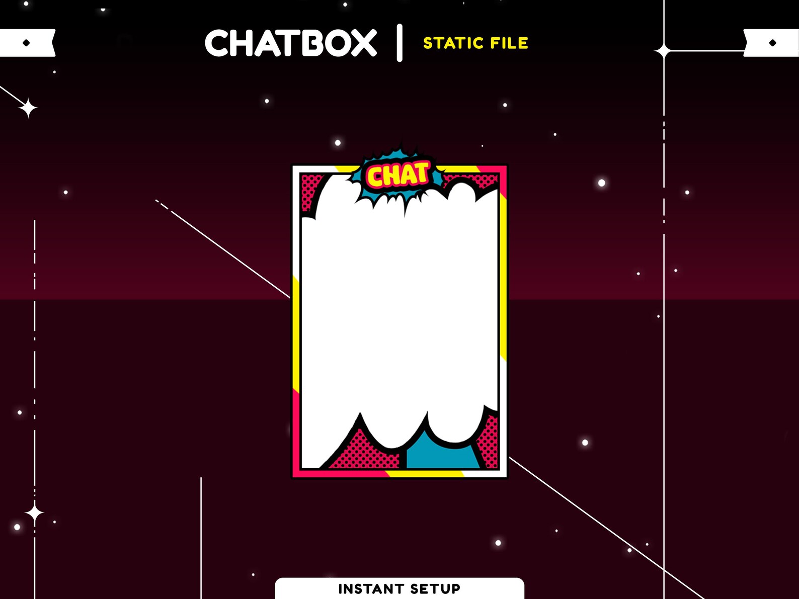 Pop Art Animated Stream Overlay Package for Twitch, Youtube,kick, Comic ...