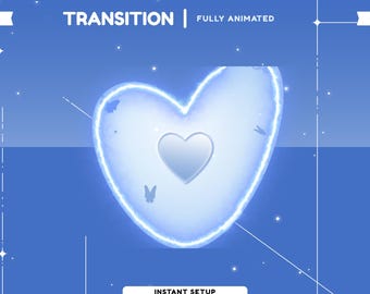 Transición animada de aguijón "Enfermo de amor" para Twitch, YouTube, superposición de transición de San Valentín, transición pastel, superposición kawaii, transición linda