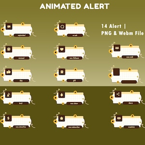 Sunny Bloom Animated Stream Alert Package for Twitch, Cartoon Bee Characters, Whimsical Bee Decorations, Floral Frame Embellishments, OBS