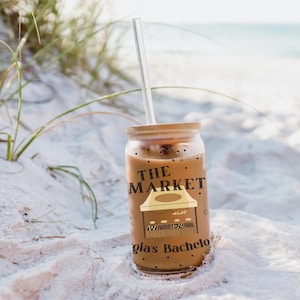 Fresh Off The Market Bachelorette Cup, Personalized Bachelorette Sipper Glass, Custom Bridal Shower Favors