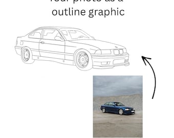 Your car as an outline graphic