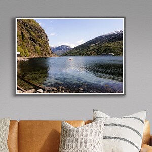 Norwegen Fjord Landschaft Print: Skandinavische Berg Fotografie (Digitaler Download)