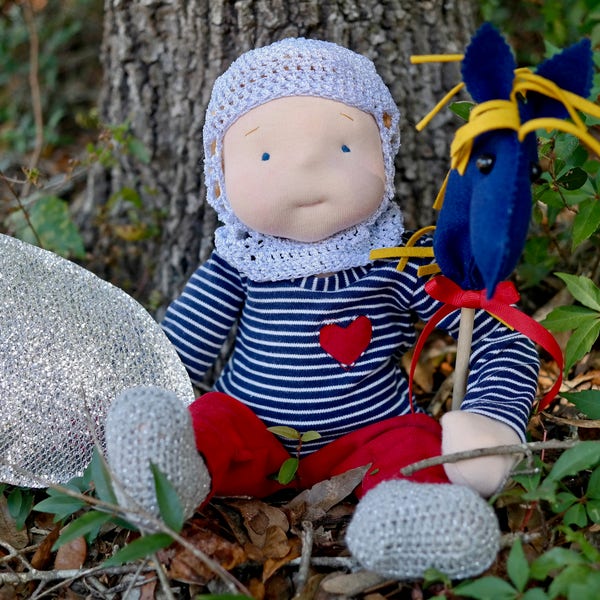 Tristan of the Round Table a Waldorf Inspired Art Doll by Little Noel FREE SHIPPING