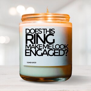 Engagement Ring Bridal Shower Candle, Gift For Bride, Engagement Gift, Wedding Gift, Funny Candle, Best Friend Gift, Bridal Shower Gift