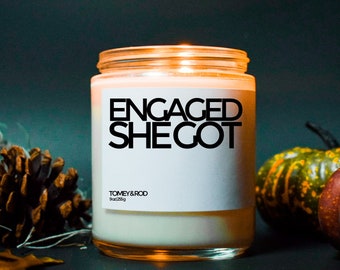 She Got Engaged Bridal Shower Candle, Gift For Bride, Engagement Gift, Wedding Gift, Funny Candle, Best Friend Gift, Bridal Shower Gift