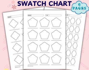 Color Swatch Chart Blank Color Chart Printable Color Swatch Template Page Color Swatch Chart Set Blank Colour Swatch Chart Sheet Template