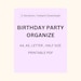Birthday Party Checklist, Party Checklist Template, Birtyday to Do List ...