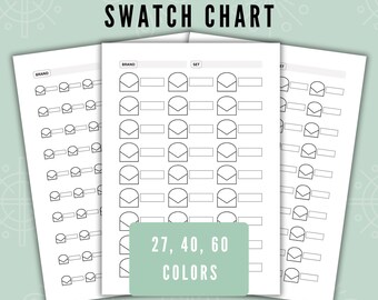 Blank Color Swatch Chart Template (Printable PDF)