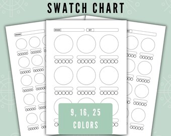 Blank Color Swatch Chart Printable: Artist Template (PDF)