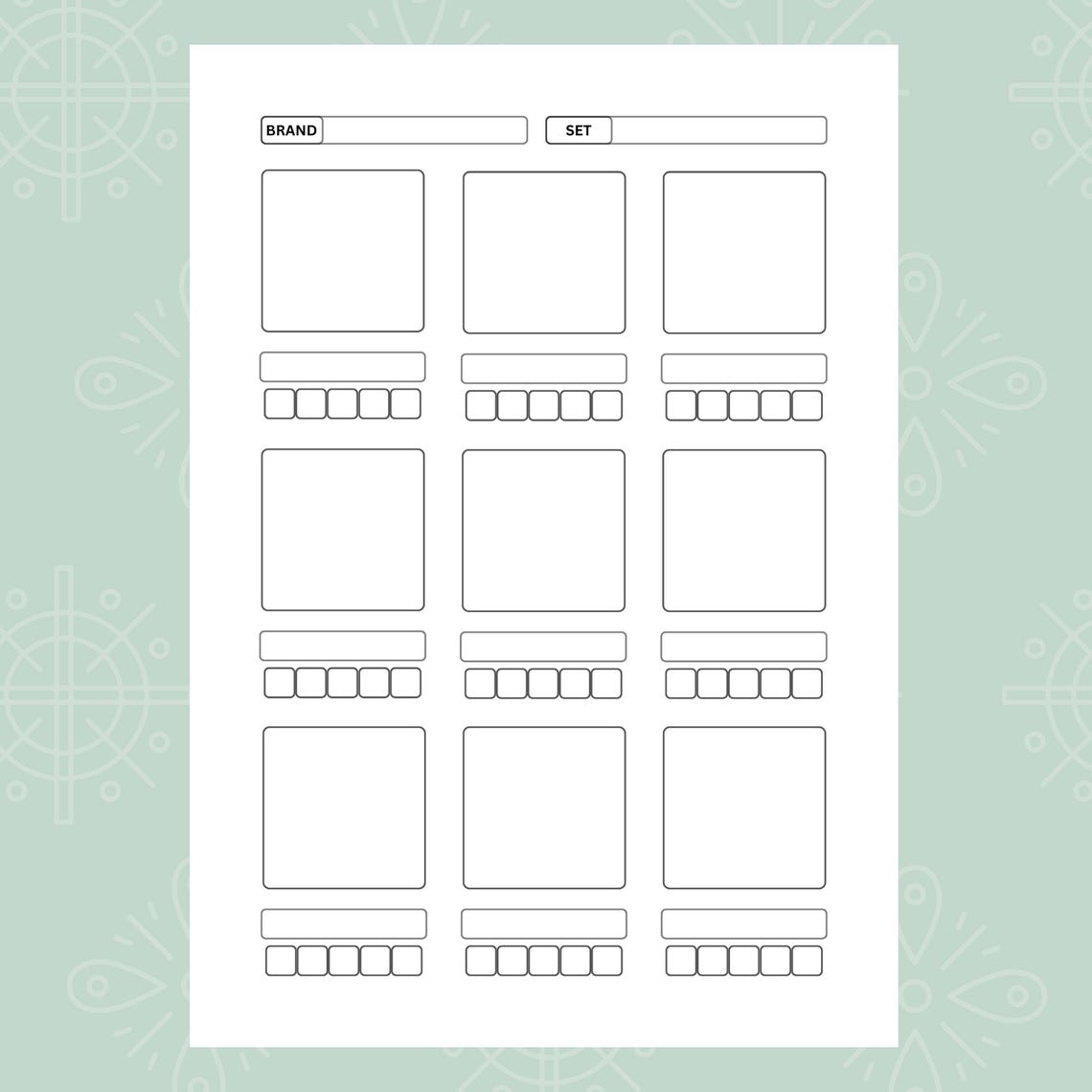 Color Swatch Chart Blank Color Chart Printable Color Swatch Template ...