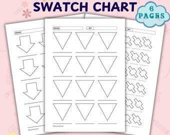 Color Swatch Chart Blank Color Chart Printable Color Swatch Template Page Color Swatch Chart Set Blank Colour Swatch Chart Sheet Template