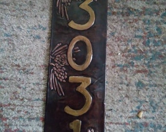 Double Pinecones House Number Plaque