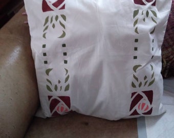 Hurd Rose Stenciled Pillowcase