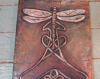 Art Nouveau Dragonfly Plaque