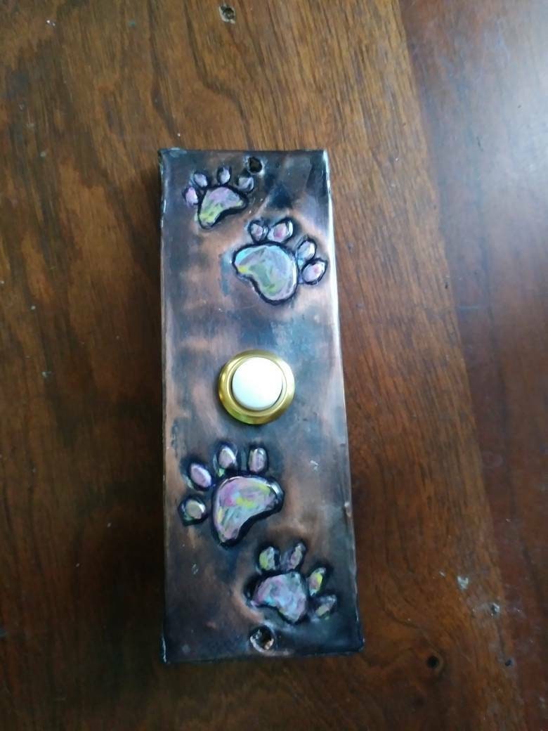 Paw Print Doorbell Etsy