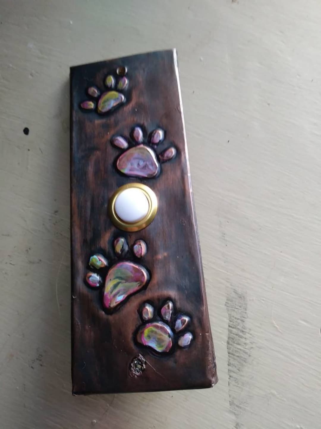 Paw Print Doorbell Etsy