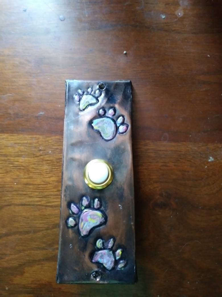Paw Print Doorbell Etsy