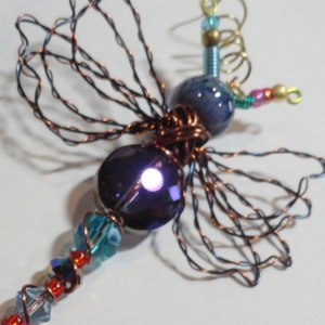 Purple/Blue Alien 9296 Bug Dragonfly...Handmade.. All ready to fly away image 1