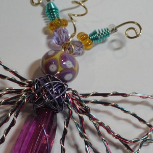 Purple Alien 9297 Bug Dragonfly...Handmade.. All ready to fly away image 1