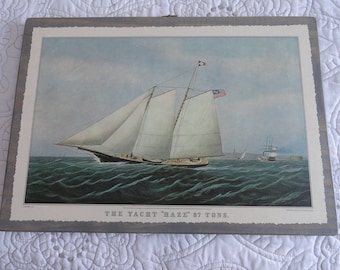 Wood/2Sides/Ship+Winter//Currier&Ives Calendar prints..switch>... Beautiful!