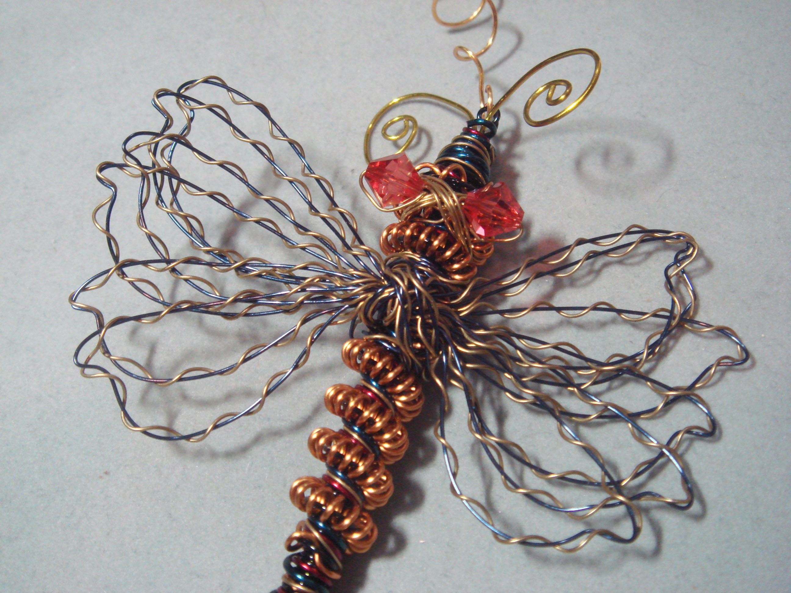 Copper/black Mix Dragonfly 287 One of a Kind Handmade