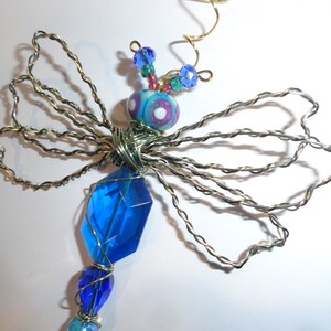 Blue Alien Dragonfly ..9303 ...Handmade.. All ready to fly away image 5