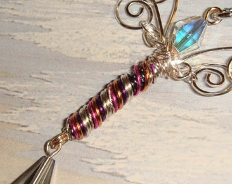 MINI-Mixed Colors/Dragonfly..#703 Handmade -flat silver wings..Pretty!....All ready to fly away!