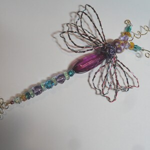 Purple Alien 9297 Bug Dragonfly...Handmade.. All ready to fly away image 4