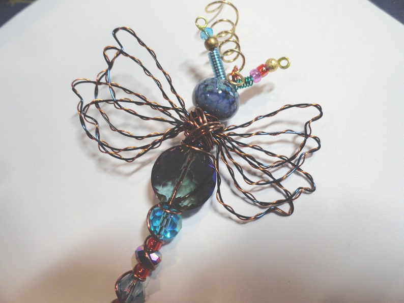 Purple/Blue Alien 9296 Bug Dragonfly...Handmade.. All ready to fly away image 2