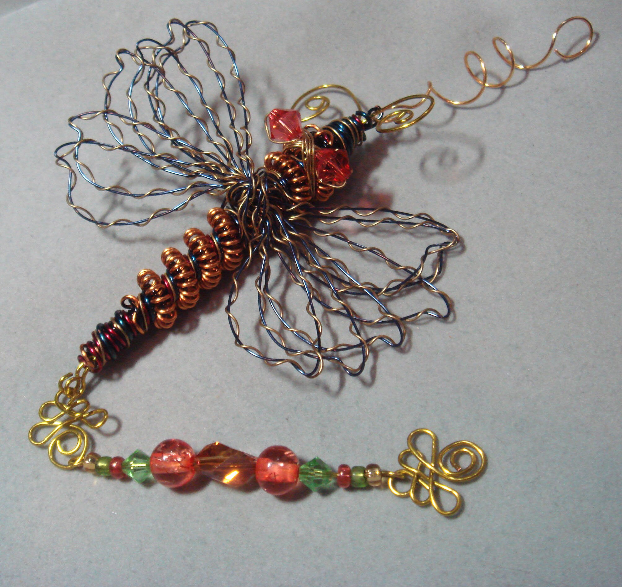 Copper/black Mix Dragonfly 287 One of a Kind Handmade