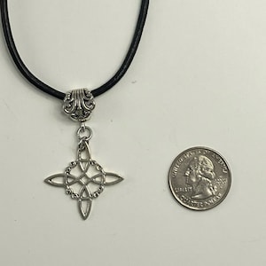 Celtic Knot Pendant on Leather Necklace | Celtic Love Knot | Irish