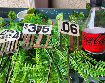 Very large Cash Register Flags, Cash Register Numbers, Vintage, Table Numbers, vintage numbers, Register, Farm house decor, Metal.