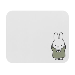 Cute Mouse Pad, Kawaii Desk Mat, Adorable Gaming Mousepad, Rectangular Mouse Pad for Office, Miffy Design