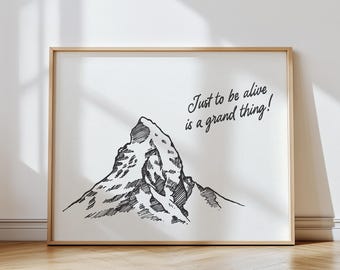 Pôster com citação sobre a natureza | Arte de parede inspirada na natureza (Download digital)