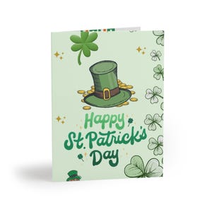 St. Patrick's Day Grußkarten, Festliche umweltfreundliche Karten für Freunde und Familie, Einladungen zum Feiern, Weihnachtskarten, 8, 16, 24 Stück