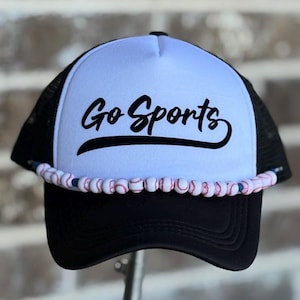 Bandas para sombreros hechas a mano con temática deportiva: cierre de mosquetón, soporte para dije en el sombrero, béisbol, baloncesto, fútbol, béisbol