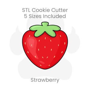 Mollige niedliche Erdbeere STL Cookie Cutter