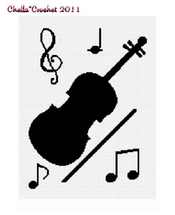 Instant Download Chella Crochet Violin Music Musical Notes Etsy Instant Download Chella Crochet Violin Music Musical Notes Etsy